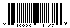 UPC barcode number 040000248729
