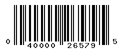 UPC barcode number 040000265795