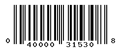 upc 040000315308 barcode image