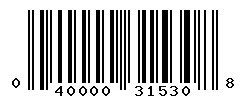 UPC barcode 040000315308
