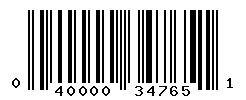 UPC barcode number 040000347651