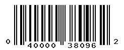 UPC barcode 040000380962