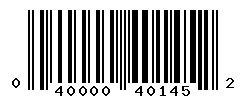UPC barcode number 040000401452