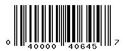 upc 040000406457 barcode image