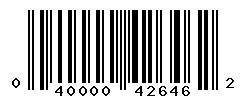 UPC barcode number 040000426462