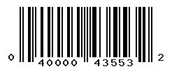 UPC barcode number 040000435532