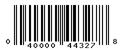 UPC barcode number 040000443278