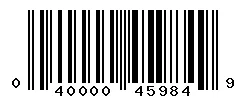 UPC barcode 040000459849