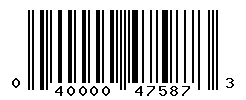 UPC barcode number 040000475873