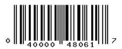 UPC barcode 040000480617