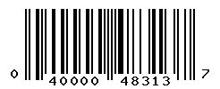 UPC barcode number 040000483137