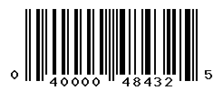 UPC barcode number 040000484325