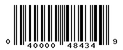 UPC barcode number 040000484349