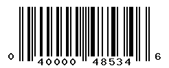 UPC barcode number 040000485346