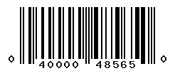 UPC barcode number 040000485650