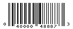 UPC barcode number 040000488873