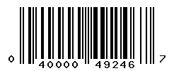 UPC barcode number 040000492467