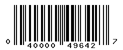 UPC barcode number 040000496427