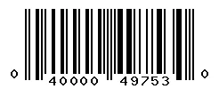 UPC barcode 040000497530