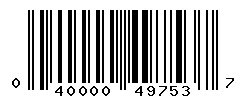 UPC barcode 040000497537