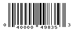 UPC barcode number 040000498353