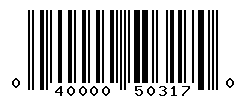 UPC barcode number 040000503170