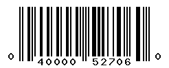 UPC barcode number 040000527060