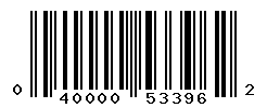 UPC barcode number 040000533962