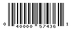 UPC barcode number 040000574361