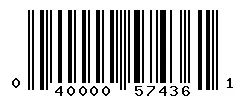 UPC 040000574361 barcode image