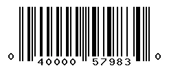 UPC barcode 040000579830