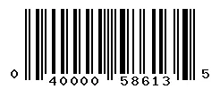 UPC barcode 040000586135