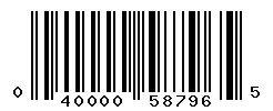 UPC barcode 040000587965