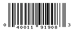 UPC barcode 040011919083