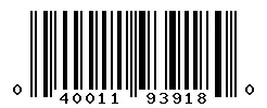 UPC barcode 040011939180