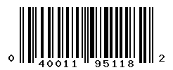 UPC barcode number 040011951182