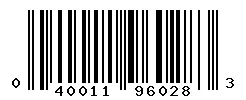 UPC barcode 040011960283