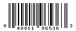 UPC barcode 040011965363
