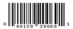 UPC 040129200691 barcode image