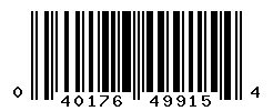 UPC barcode number 040176499154