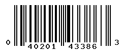 UPC barcode number 040201433863