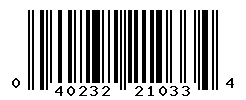 UPC barcode number 040232210334