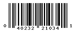 UPC barcode number 040232210341