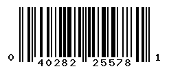 UPC barcode number 040282255781
