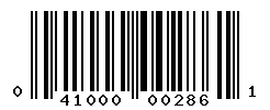 UPC barcode number 041000002861