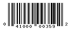 UPC barcode number 041000003592