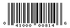 UPC barcode number 041000008146