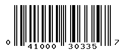 upc 041000303357 barcode image