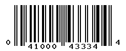 UPC barcode number 041000433344