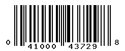 UPC barcode number 041000437298